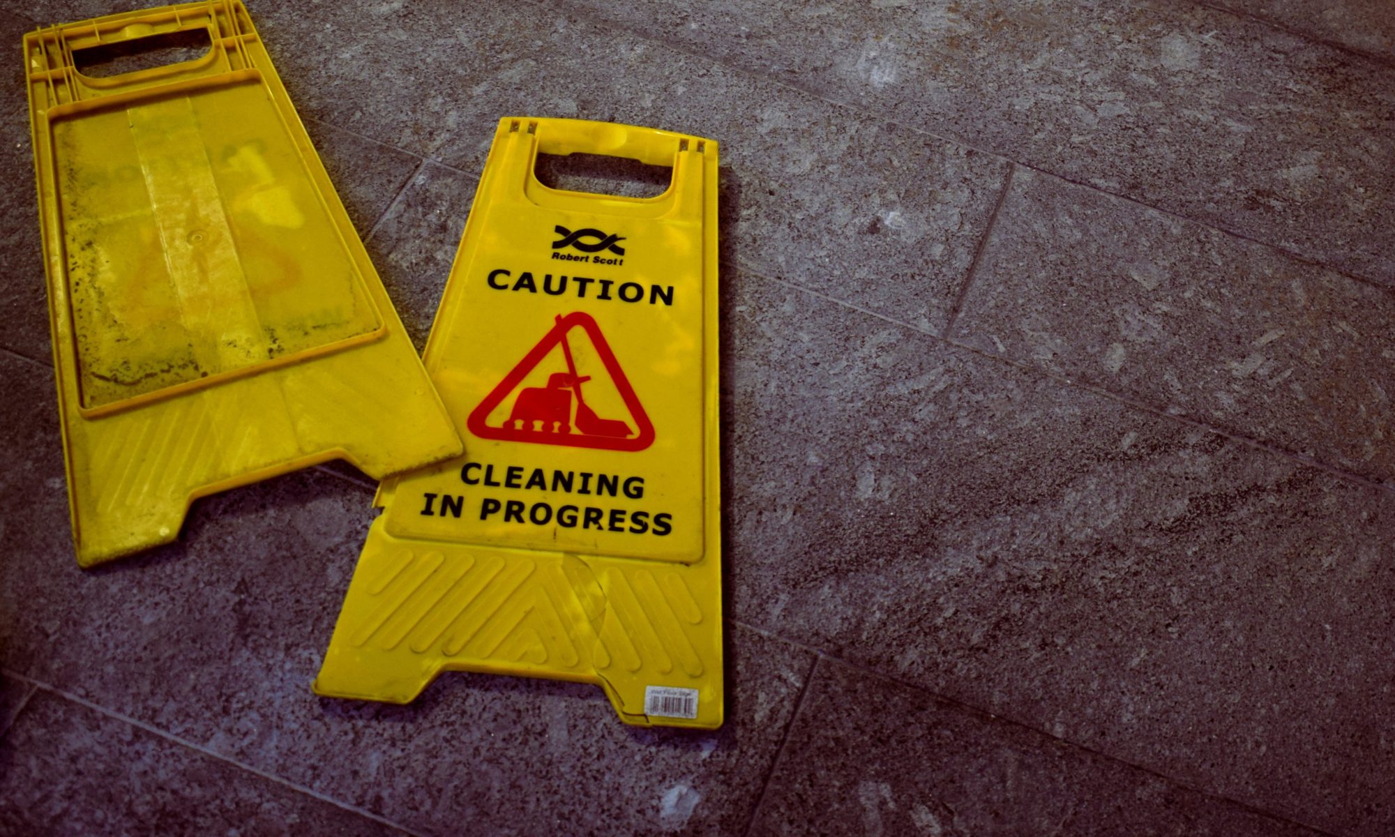caution cleaning signs